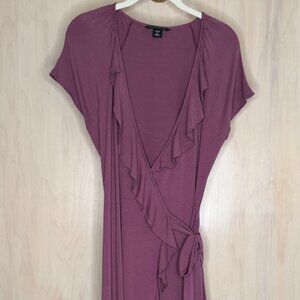 Banana Republic Purple Wrap Dress Size S